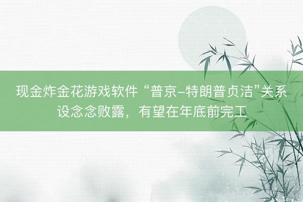 现金炸金花游戏软件 “普京-特朗普贞洁”关系设念念败露，有望在年底前完工